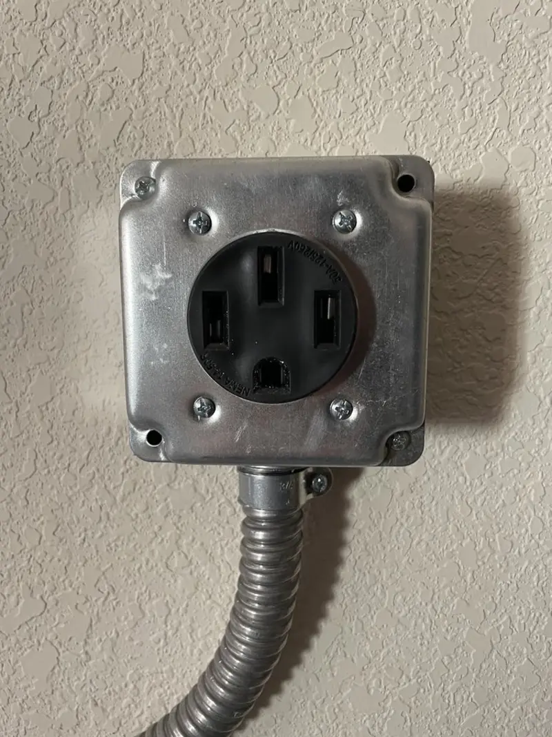 NEMA 14-50 outlet installed for Smart Home Electrical in Mecca